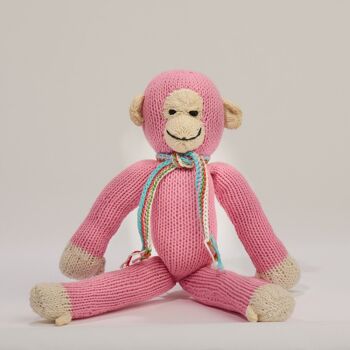 Peluche singe à longues pattes - Peluche éco-responsable en coton biologique - JOSEPH - Kenana Knitters 5