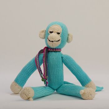 Peluche singe à longues pattes - Peluche éco-responsable en coton biologique - JOSEPH - Kenana Knitters 9