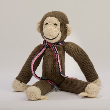 Peluche singe à longues pattes - Peluche éco-responsable en coton biologique - JOSEPH - Kenana Knitters 12