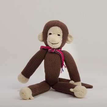 Peluche singe à longues pattes - Peluche éco-responsable en coton biologique - JOSEPH - Kenana Knitters 13