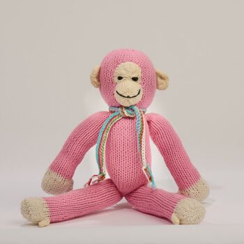 Peluche singe à longues pattes - Peluche éco-responsable en coton biologique - JOSEPH - Kenana Knitters 25