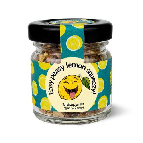 Ingwer Zitrone "Easy peasy lemon squeezy" Mini Glas