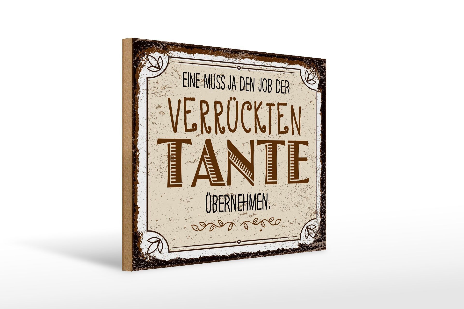 Wooden sign saying 30x40cm One must do the job of the crazy