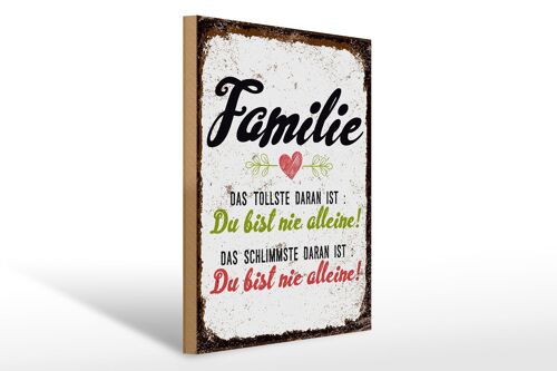 Holzschild Spruch 30x40cm Familie das tollste daran ist