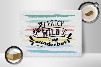 Panneau en bois disant Be Cheeky Wild merveilleux cadeau 40x30cm 2