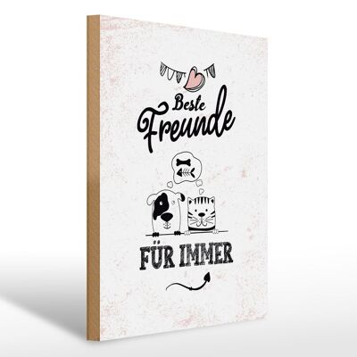 Cartello in legno con scritta Best Friends Forever 30x40 cm