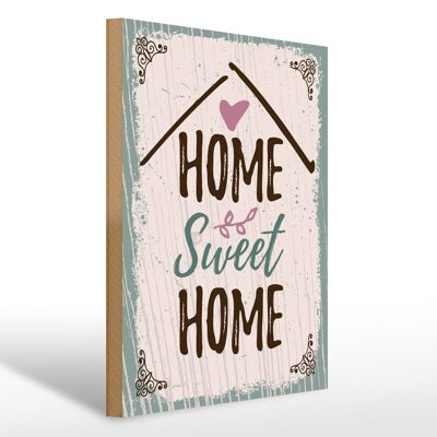 Wooden sign saying Home sweet home 30x40cm gift