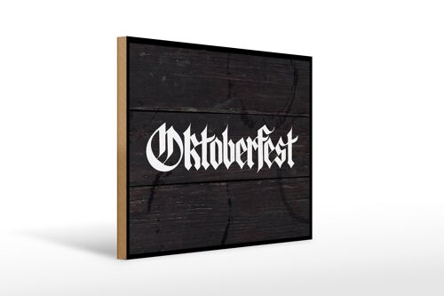 Holzschild Fest Oktoberfest Bier Feiern München 40x30cm