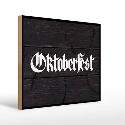 Cartel de madera festival Oktoberfest celebraciones de la cerveza Munich 40x30cm