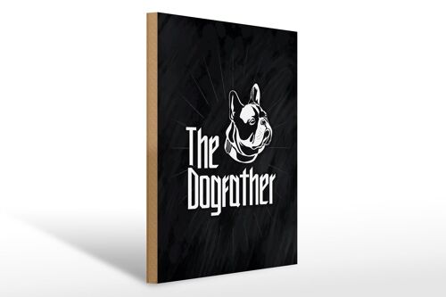 Holzschild Tiere Hund Dog The Dogfather 30x40cm Geschenk