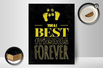 Panneau en bois disant Friends You I Best Friends Forever 30x40cm 2