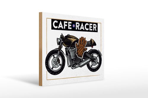 Holzschild Motorcycle Cafe Racer Motorrad 40x30cm Geschenk