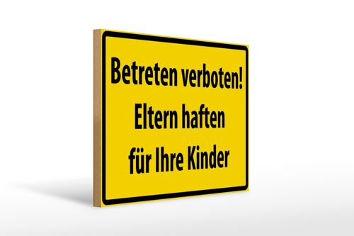 Holzschild Warnschild 40x30cm Betreten Verboten