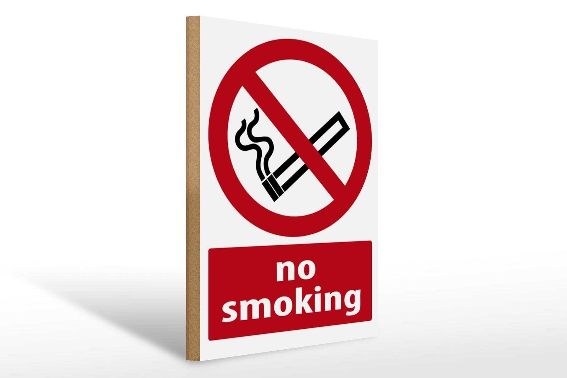 Cartello in legno di avvertimento 30x40 cm Vietato fumare