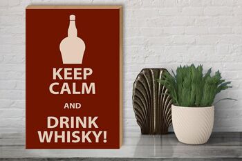 Panneau en bois 30x40cm Keep Calm and Drink Whisky 3