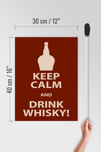 Panneau en bois 30x40cm Keep Calm and Drink Whisky 4