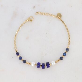 Bracelet Lydian - pierres naturelles et perles d'eau douce 7