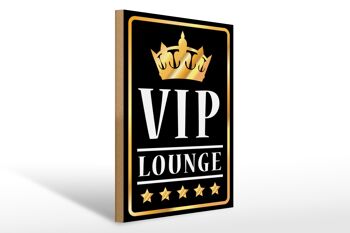 Panneau d'affichage en bois 30x40cm VIP Lounge Bar (n/b/g) 1