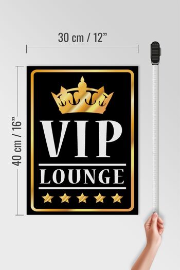 Panneau d'affichage en bois 30x40cm VIP Lounge Bar (n/b/g) 4