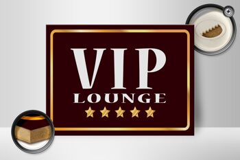 Panneau avis en bois 40x30cm VIP Lounge 5 étoiles 2