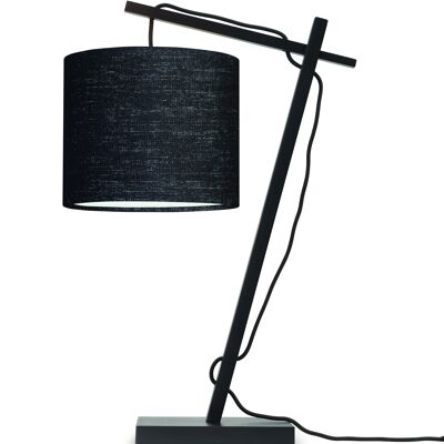 Lampe de table bambou noir/lin ANDES I