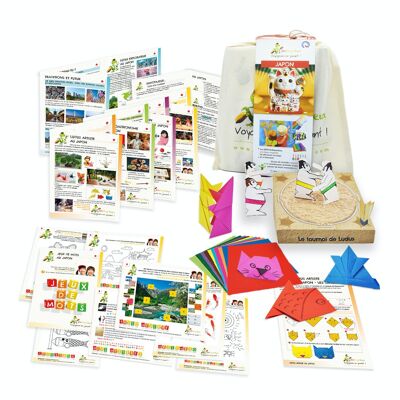 Let's travel while playing Japan multi-activity kit - For children aged 6-11 - Made in France
