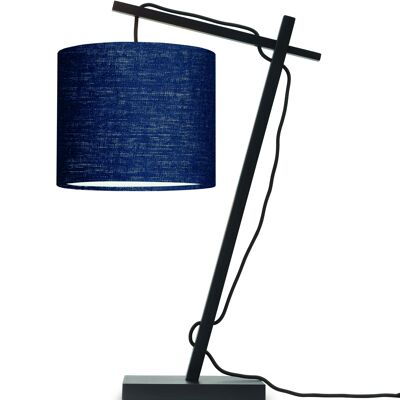 ANDES II black bamboo / linen table lamp