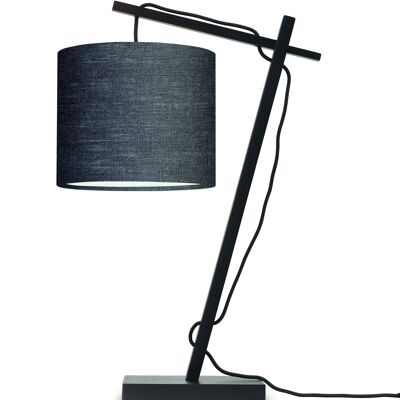 ANDES III black bamboo / linen table lamp