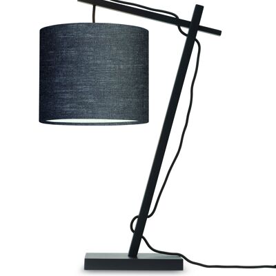 Lampe de table bambou noir/lin ANDES III