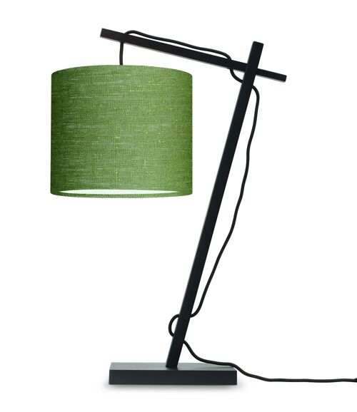 Lampe de table bambou noir/lin ANDES IV