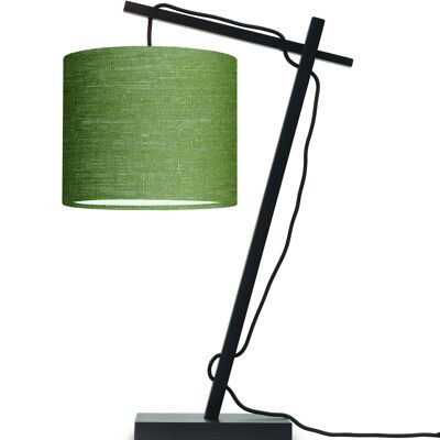 ANDES IV black bamboo / linen table lamp