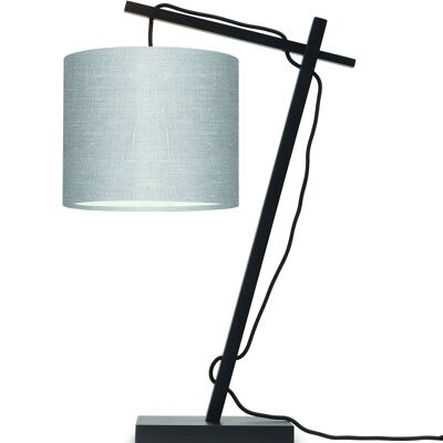 ANDES VI black bamboo / linen table lamp