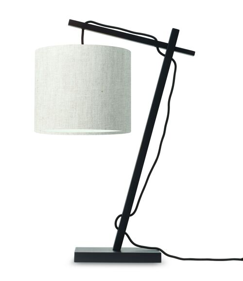 Lampe de table bambou noir/lin ANDES VII