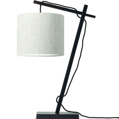 ANDES VII black bamboo / linen table lamp