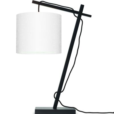 ANDES VIII black bamboo / linen table lamp