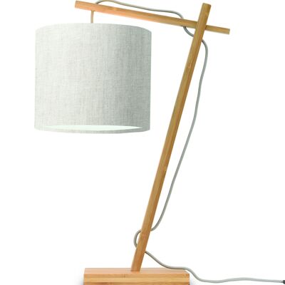 Lámpara de mesa de bambú / lino ANDES VII