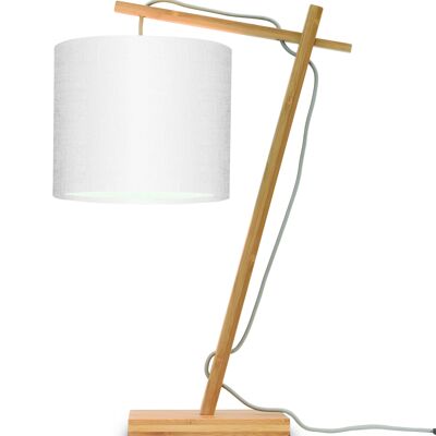 Lámpara de mesa de bambú / lino ANDES VIII