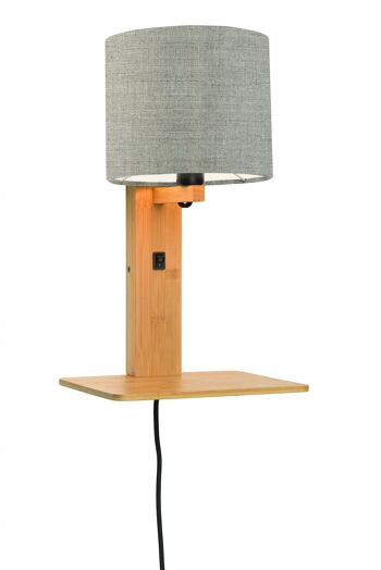 Bamboo / linen wall lamp ANDES V
