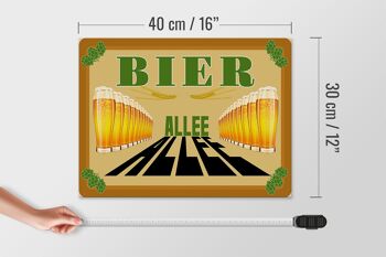 Panneau en bois 40x30cm Beer Allee 4