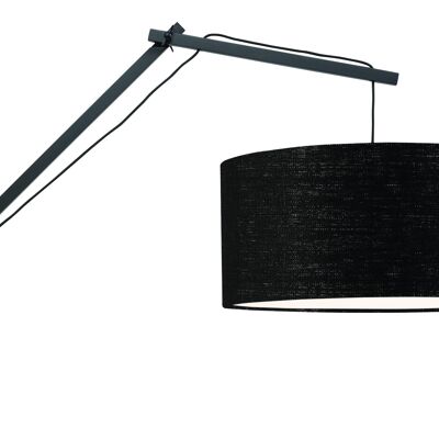 ANDES B black bamboo / linen wall lamp