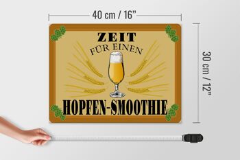 Panneau en bois 40x30cm Time for Hops Smoothie Beer 4