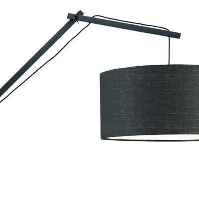 ANDES DG lampada da parete in bambù nero / lino