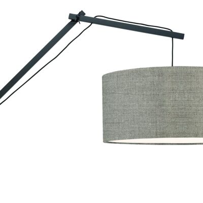 ANDES LD black bamboo / linen wall lamp