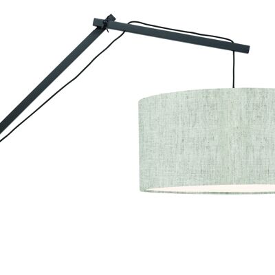 Wandlampe aus schwarzem Bambus / Leinen ANDES LL