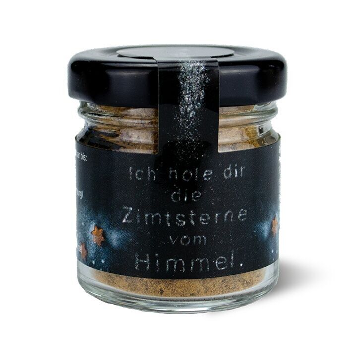 Glühweinzucker "Ich hole dir die Zimtsterne ..." Mini-Glas