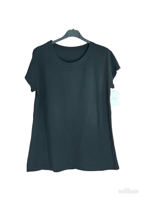 T-shirt uni coton col rond