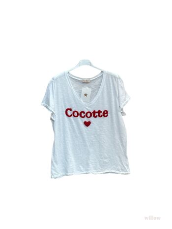 T-shirt coton Cocotte brodé 1