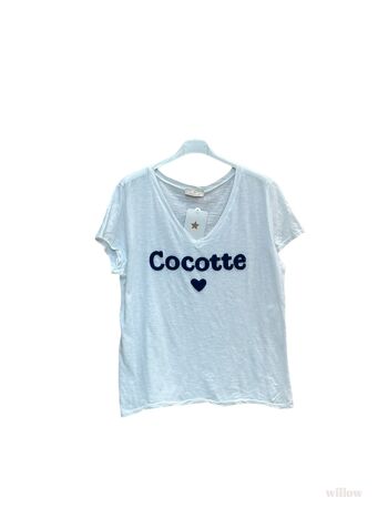 T-shirt coton Cocotte brodé 3