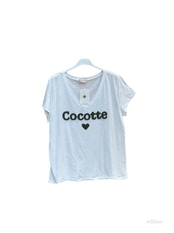 T-shirt coton Cocotte brodé 4