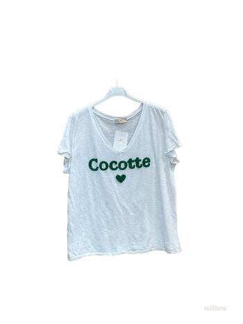 T-shirt coton Cocotte brodé 5